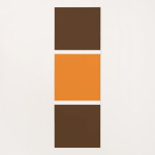 Fun Bright Orange Weiß Dunkelbraun breite Streifen Yogamatte (Rückseite)