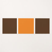 Fun Bright Orange Weiß Dunkelbraun breite Streifen Yogamatte (Vorderseite (Horizontal))