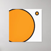 Fun Bright Orange White Modern Geometric Art Leinwanddruck (Vorderseite)