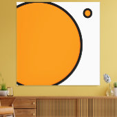 Fun Bright Orange White Modern Geometric Art Leinwanddruck (Insitu (Wohnzimmer))