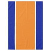Fun Bright Orange White Royal Navy Blue Streifen Tischdecke (Vorderseite)