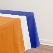 Fun Bright Orange White Royal Navy Blue Streifen Tischdecke (Beispiel)