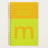Fun Bright Personalisiert Planner Custom Monogram Planer (Vorderseite)