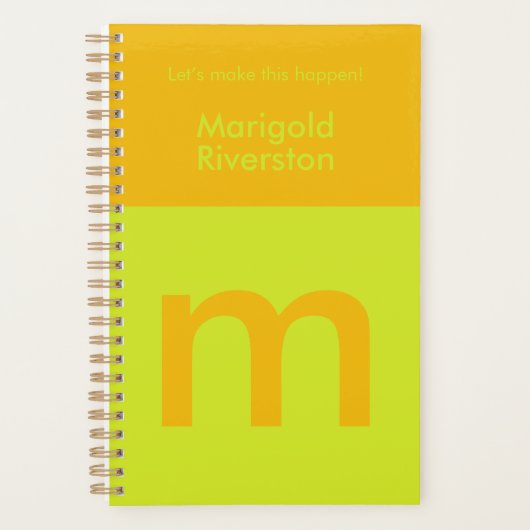 Fun Bright Personalisiert Planner Custom Monogram Planer (Vorderseite)
