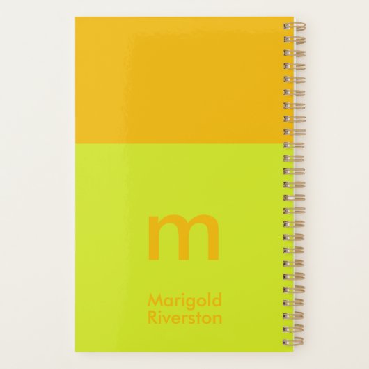 Fun Bright Personalisiert Planner Custom Monogram Planer (Rückseite)