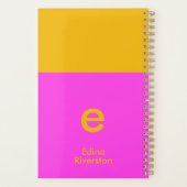Fun Bright Personalisiert Planner Custom Monogram Planer (Rückseite)