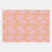 Fun Bright Pink & Orange Textured Gingko Blätter (Vorderseite 3)