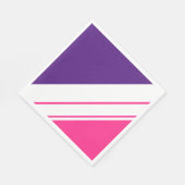 Fun Bright Pink Royal Lila weiße Streifen N Serviette (Ecke)