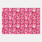 Fun Bright Pinks und Peppermint Candy Lane Geschenkpapier Set (Vorderseite 2)