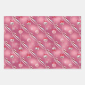 Fun Bright Pinks und Peppermint Candy Lane Geschenkpapier Set (Vorderseite)