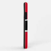 Fun Bright Red Black Stripes Bold COACH Text Case-Mate iPhone Hülle (Hinten/Rechts)