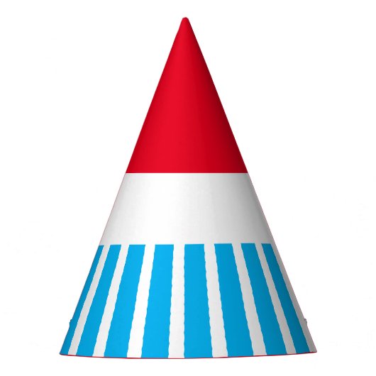 Fun Bright Red Sky Blauer Karneval Streifen auf We Partyhütchen (Vorderseite)