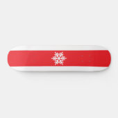 Fun Bright Red White Alpin Skipass Skateboard (Horizontal)