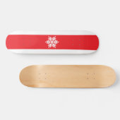 Fun Bright Red White Alpin Skipass Skateboard (Horizontal)