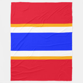 Fun Bright Red White Blue Gelb Rennstreifen Fleecedecke