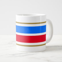 Fun Bright Red White Nautical Blue Racing Streifen