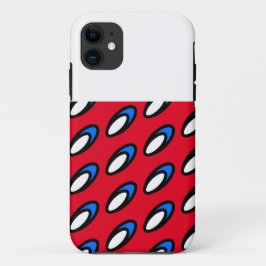 Fun Bright Red White Tile Disks White Oben Case-Mate iPhone Hülle