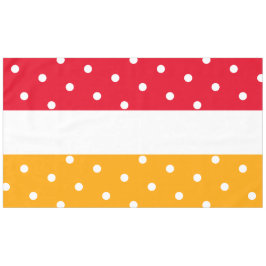 Fun Bright Red Yellow Summer Stripes Polka Dots Tischdecke