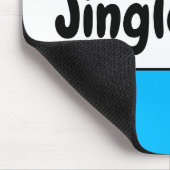 Fun Bright Sky Blue White Christmas Jingle Bells Mousepad (Ecke)