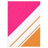 Fun Bright Sporty Orange Candy Pink Racing Streife Tischdecke (Vorderseite)