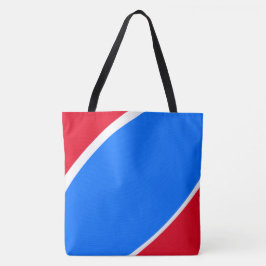 Fun Bright Sporty Red White Blue Modern Curves Tasche