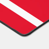 Fun Bright Sporty Red White Edge Racing Streifen Schreibtischunterlage (Ecke)