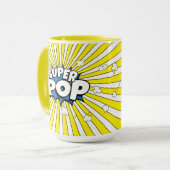 Fun Bright Sunshine SUPER POP! Comic Book Pop Art Tasse (Vorderseite Links)