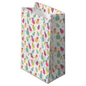 Fun Bright tropisches Ananas Muster Kleine Geschenktüte (Vorderseite Schrägansicht)