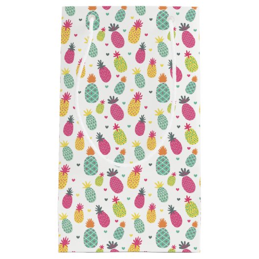 Fun Bright tropisches Ananas Muster Kleine Geschenktüte (Vorderseite)