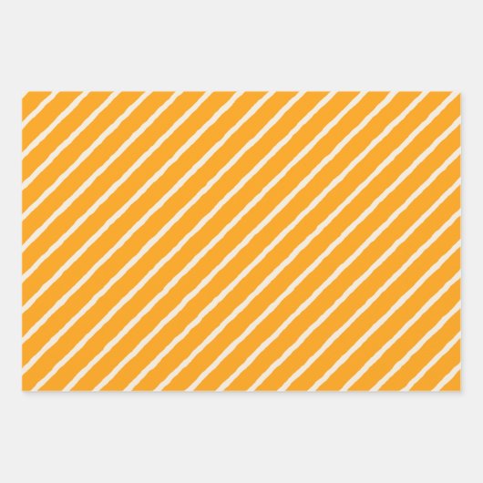 Fun & Bright Yellow & Cream Squiggly Lines Geschenkpapier Set (Vorderseite)