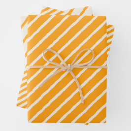 Fun & Bright Yellow & Cream Squiggly Lines Geschenkpapier Set