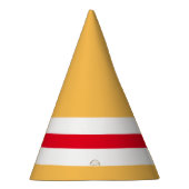 Fun Bright Yellow Orange Red White Racing Streifen Partyhütchen (Rechts)