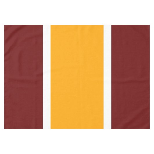 Fun Bright Yellow Retro Red Summer Streifen Tischdecke (Vorderseite (Horizontal))