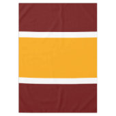 Fun Bright Yellow Retro Red Summer Streifen Tischdecke (Vorderseite)