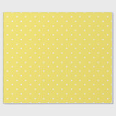 Fun Bright Yellow & White Polka Dot Muster Geschenkpapier (Flach)