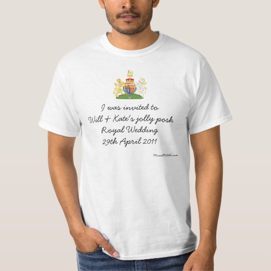Fun British Royal Wedding Souvenirs T-Shirt (Vorderseite)
