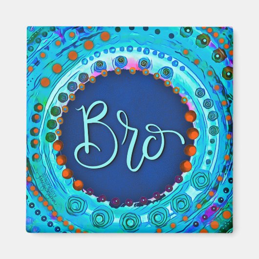 Fun Bro Modern Blue Inspirivity Magnet (Vorne)