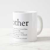 Fun Brother Definition Zitat schwarz und weiß Jumbo-Tasse (Vorderseite Rechts)