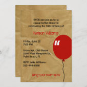 Fun Brown Faltenpapier Geburtstag Einladung (Vorne/Hinten)