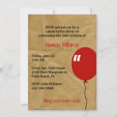 Fun Brown Faltenpapier Geburtstag Einladung (Vorderseite)