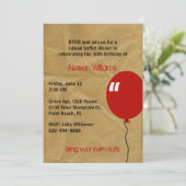 Fun Brown Faltenpapier Geburtstag Einladung (Stehend Vorderseite)