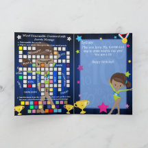 Fun Brown Girls Gymnastik Geheimnachricht Geburtst