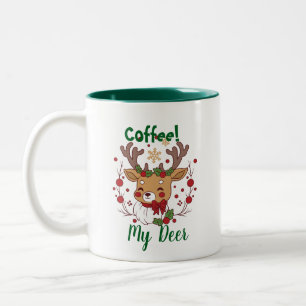 FUN Brown & Green ''My Deer'' Weihnachten Zweifarbige Tasse