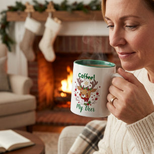 FUN Brown & Green ''My Deer'' Weihnachten Zweifarbige Tasse