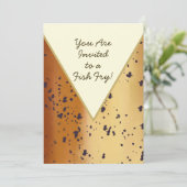 Fun Brown Trout Pattern Modern Fish Fry Einladung (Stehend Vorderseite)