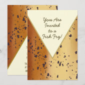 Fun Brown Trout Pattern Modern Fish Fry Einladung (Vorne/Hinten)
