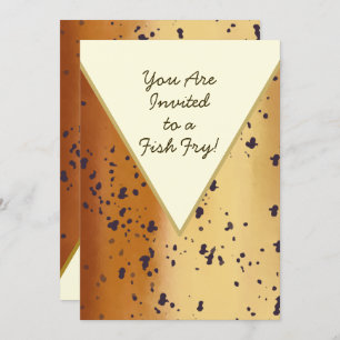 Fun Brown Trout Pattern Modern Fish Fry Einladung
