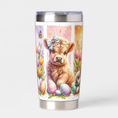 Fun Brushhub Osterhochland Kuh 20oz Thermobecher (Vorderseite)