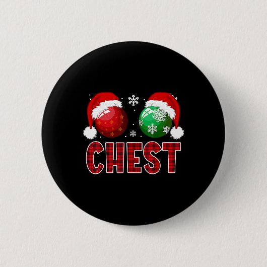 Fun Brust Nuts Weihnachtsfeiertag Shirt Matching C Button (Vorderseite)