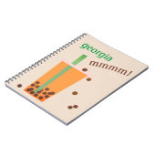 Fun Bubble Tee/Boba Tee Individuelle Name Notebook Notizblock (Linke Seite)
